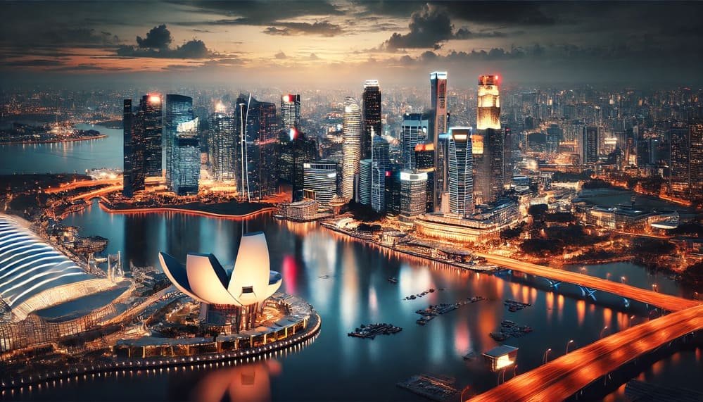How Businesses Can Leverage These Trends to Stay Competitive — Singapore Cityscape Night Realistic Detailed