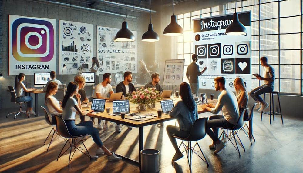 4. Content Marketing: Build Trust and Establish Authority — Digital Marketing Team Creating Instagram Content