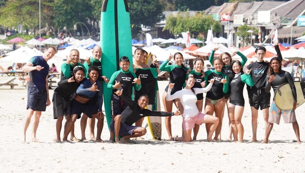 Going Digital: What Makes a Surf School Stand Out — Froggy Surf School Group Lesson At Balangan Beach