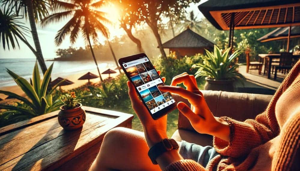 2. Social Media Advertising: Engage with the Right Audience — Traveler In Bali Browsing Social Media